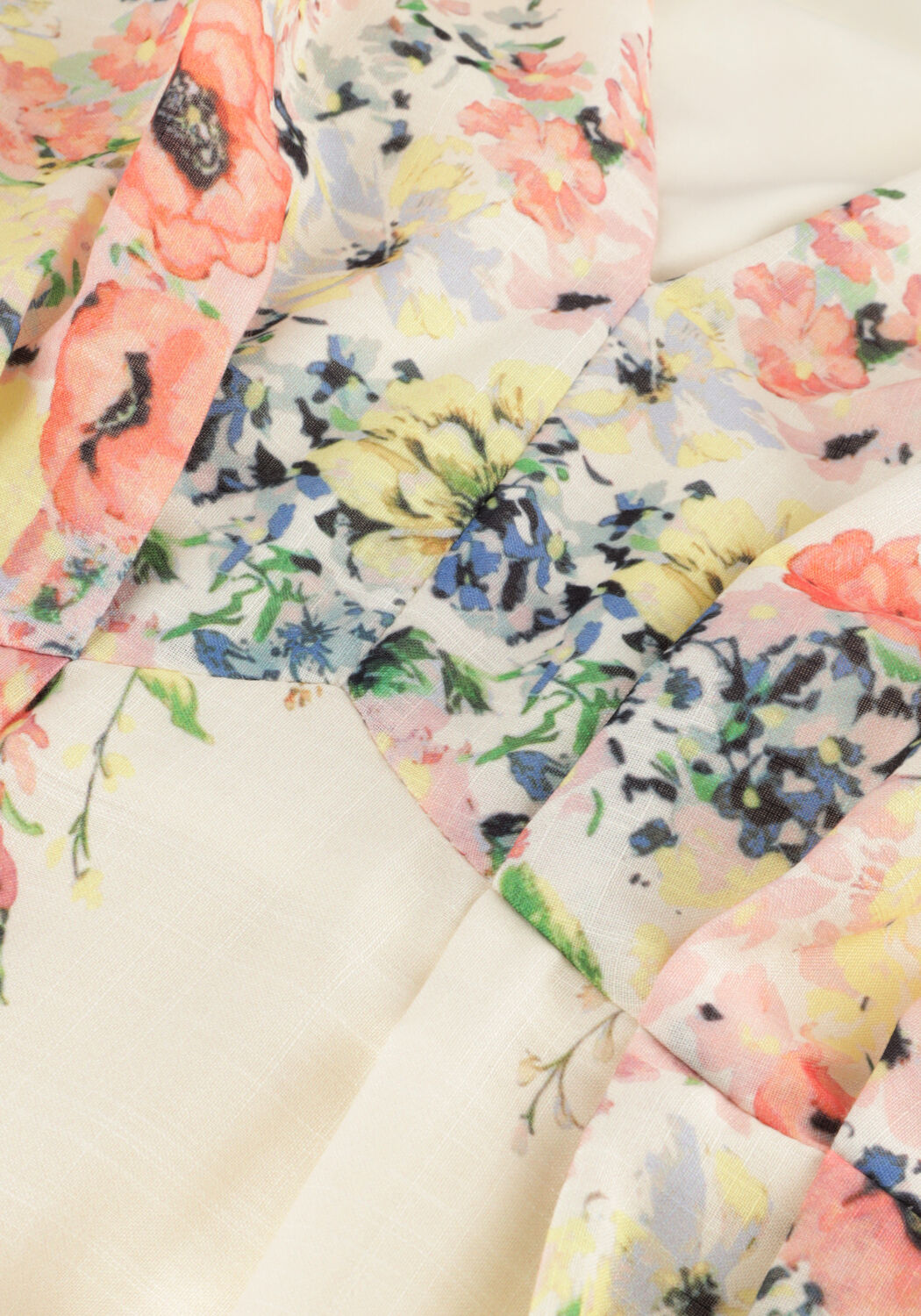 Creme NEO NOIR Maxikleid SILFI FLOWER PRINT DRESS - large