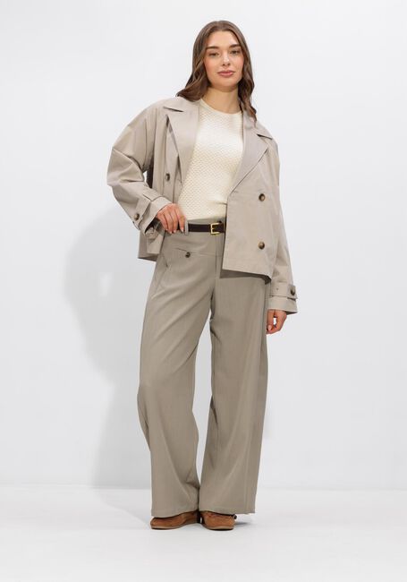 Beige SELECTED WOMEN Trenchcoats SLFNEW CILO SHORT TRENCHCOAT - large