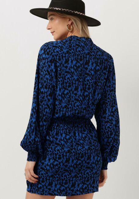 Blaue ALIX THE LABEL Minikleid LADIES WOVEN SKETCHY ANIMAL DRESS WITH KNOT - large