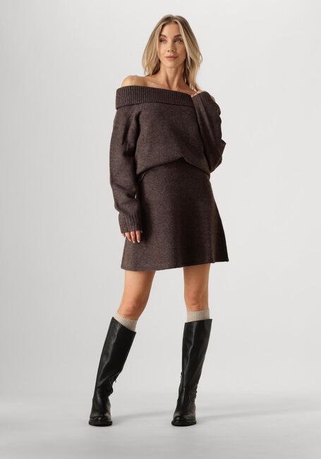 Braune NEO NOIR Minirock GISA KNIT SKIRT - large