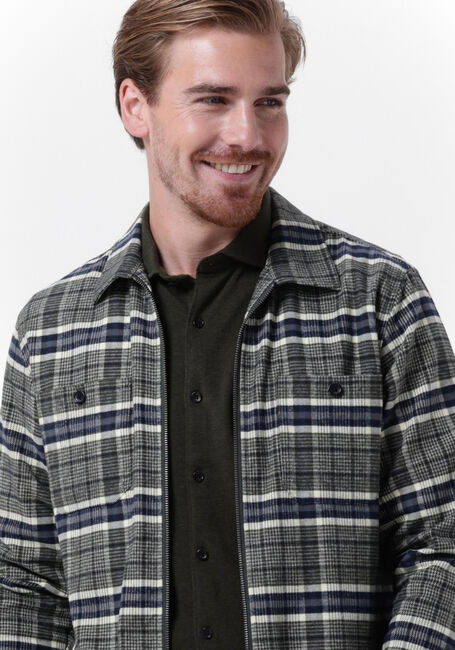 Graue DSTREZZED Overshirt ZIPPED OVERSHIRT FANCY TARTAN - large