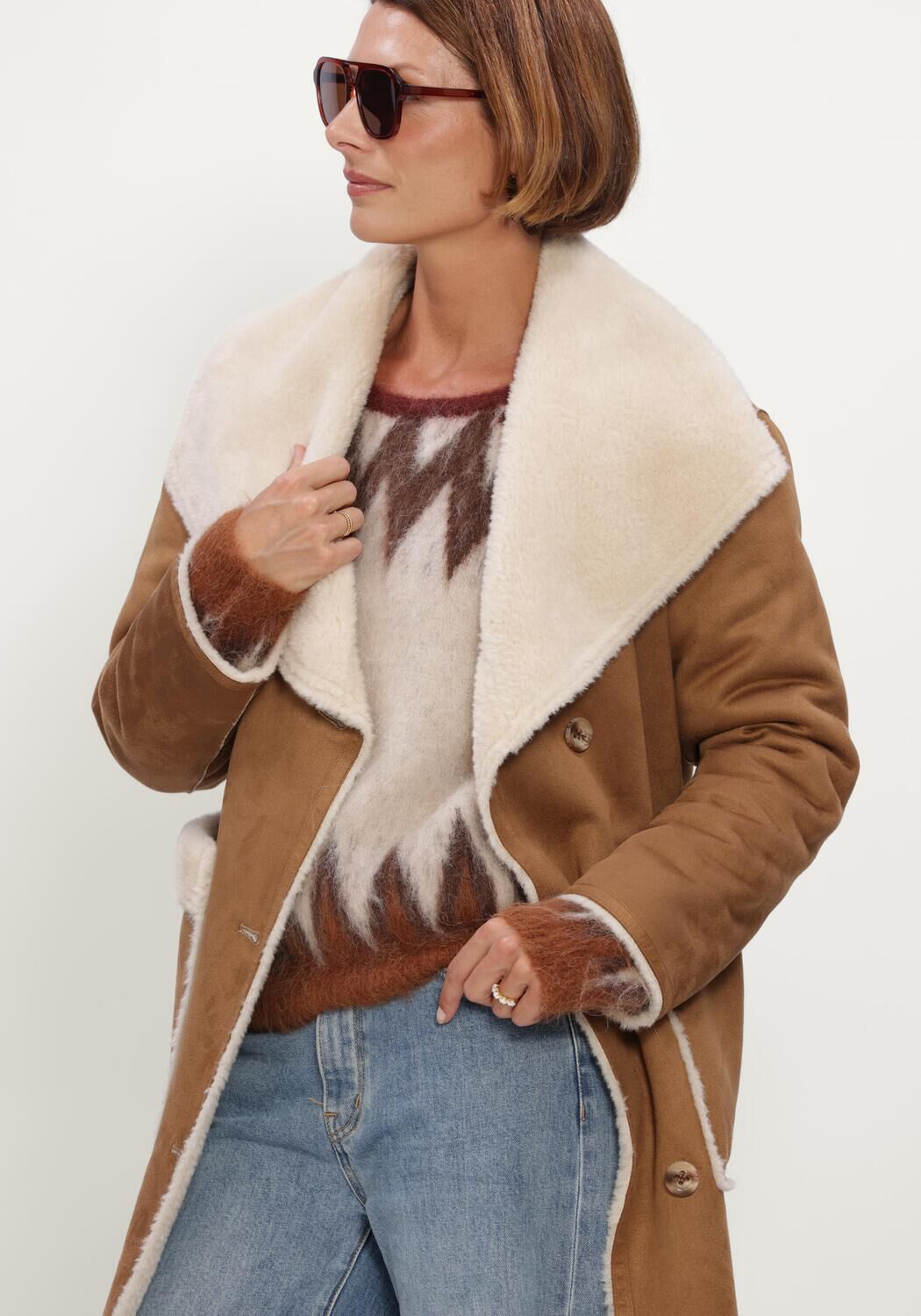 Camelfarbene BEAUMONT M&auml;ntel ELIF COAT - large