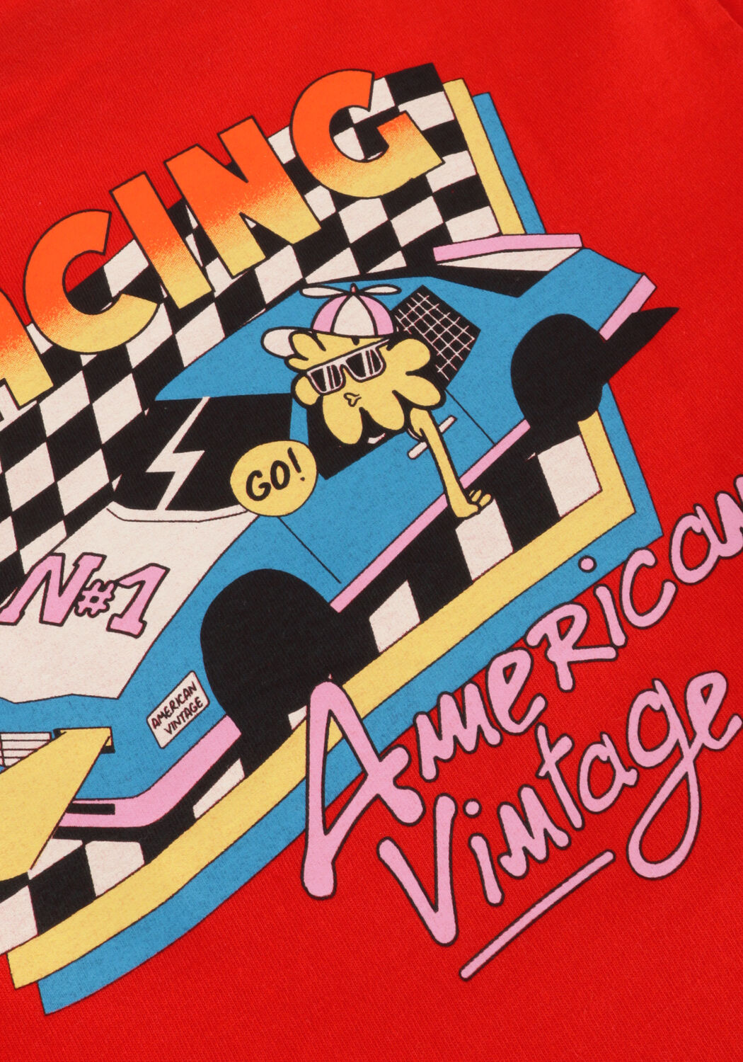 Rote AMERICAN VINTAGE T-shirt FIZVALLEY - large