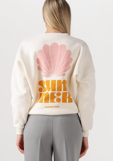 Weiße COLOURFUL REBEL Pullover SUMMER SHELL DROPPED SHOULDER SWEAT - large