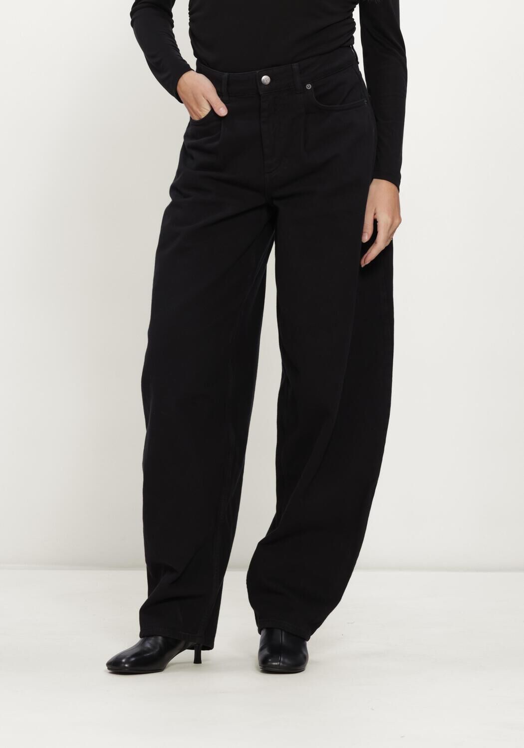 Schwarze CO'COUTURE Barrel jeans AKIRACC BARREL PANT