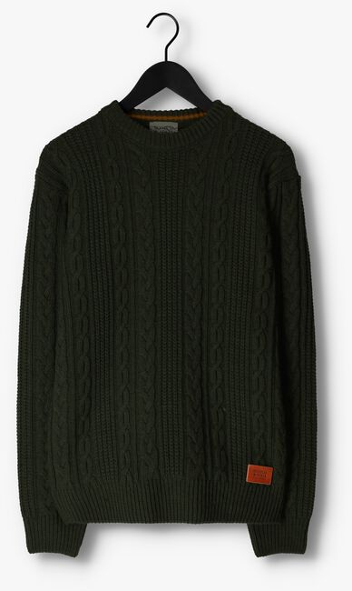 Grüne SCOTCH & SODA Pullover WOOL-BLEND STRUCTURE KNIT SWEATER KABEL - large