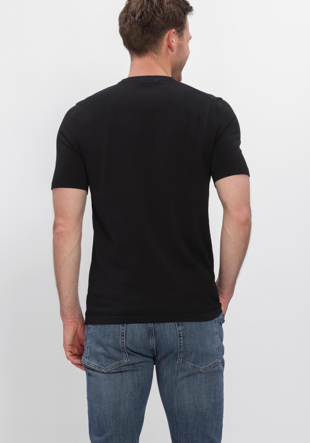 Schwarze PROFUOMO Polo-Shirt AERO EASE - large