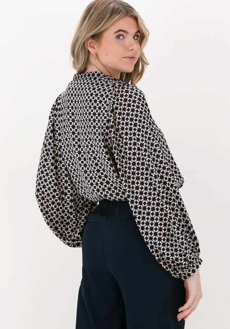 Dunkelblau NEO NOIR Blusen NANI SQUARE MIX BLOUSE - large