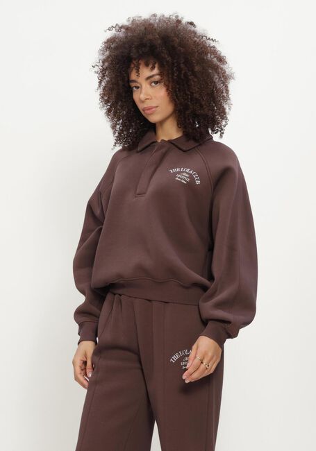 Braune THE LOLA CLUB Sweatshirt EBONY POLO SWEATER - large