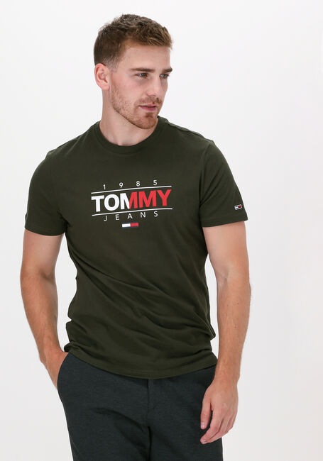 Olive TOMMY JEANS T-shirt TJM ESSENTIAL GRAPHIC TEE - large