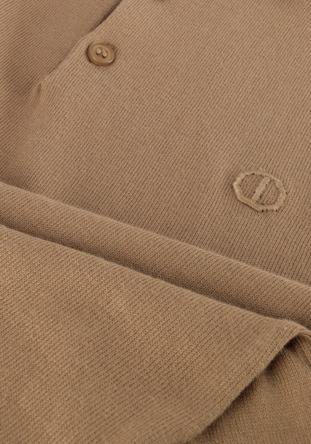 Braune DSTREZZED Polo-Shirt POLO S/S COTTON KNIT - large