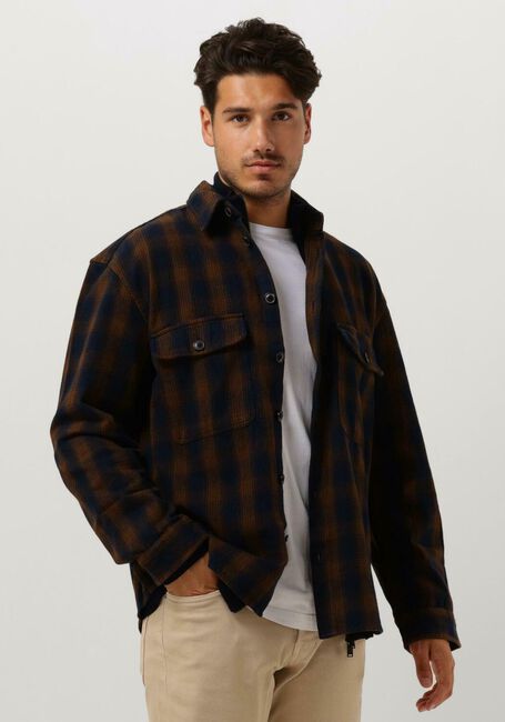 Braune SELECTED HOMME Overshirt SLHLOOSEMASON-FLANNEL OVERSHIRT W NOOS - large