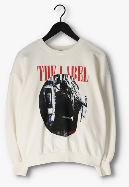 Weiße ALIX THE LABEL Sweatshirt LADIES KNITTED PHOTOPRINT SWEATER - large