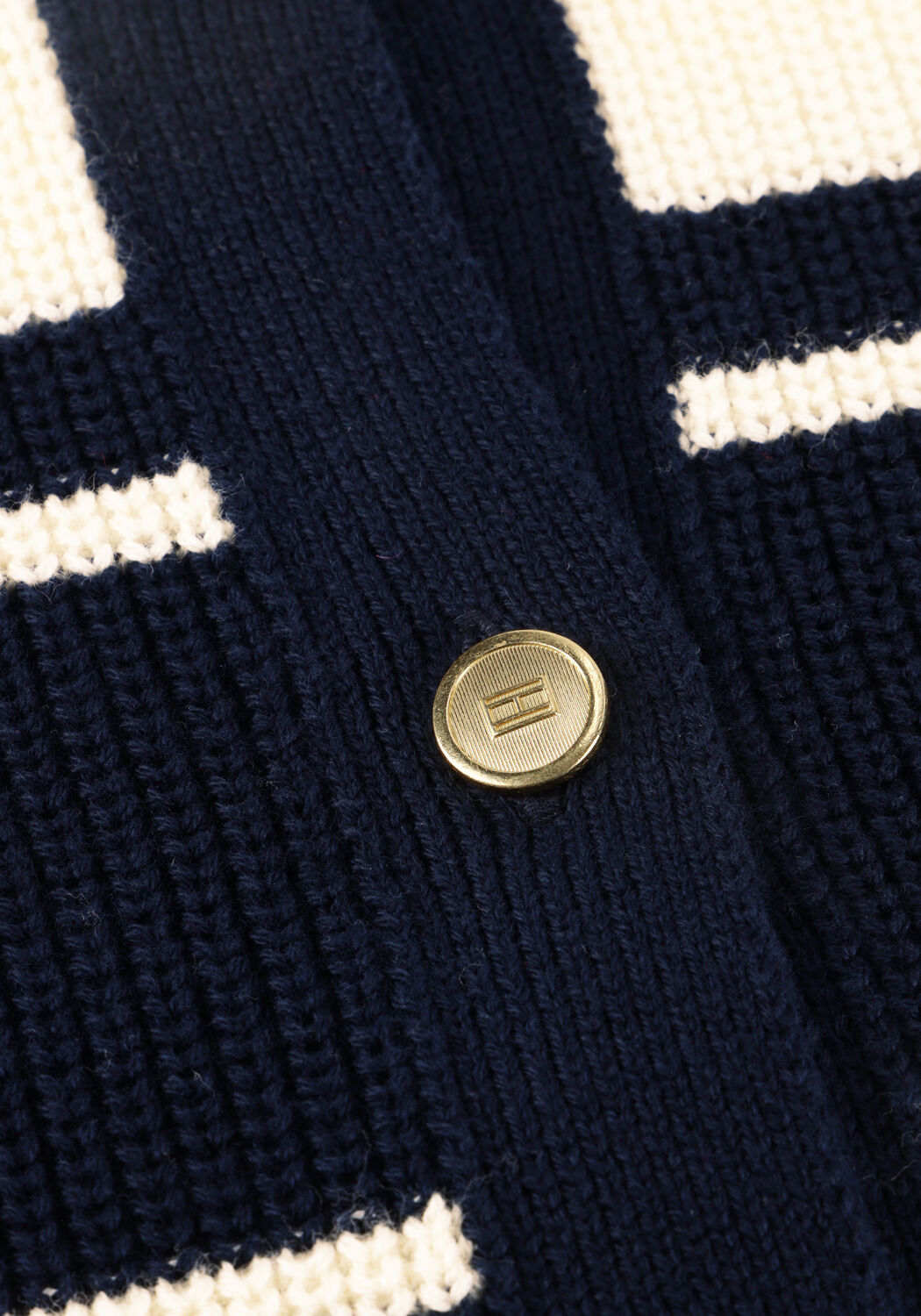 Creme TOMMY HILFIGER Strickjacke CO CARDI STITCH C-NK LS CARDI - large