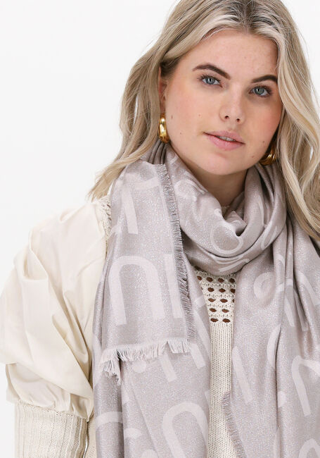 Goldfarbene LIU JO Schal SCARF LOGO JACQ FULL - large