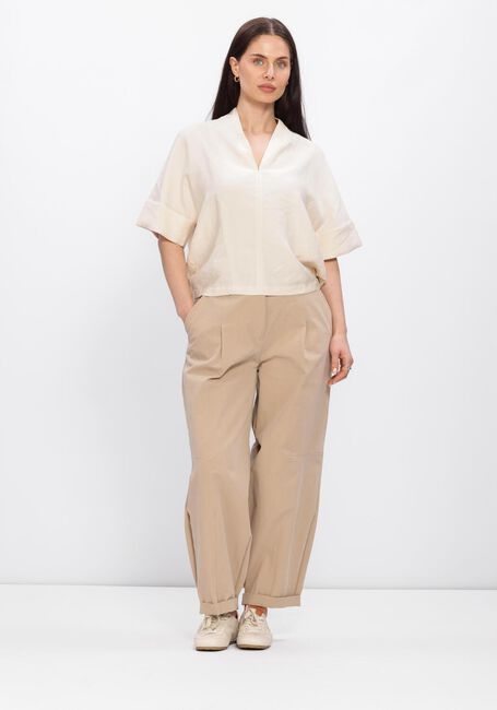 Nicht-gerade weiss SUMMUM Tops & T-shirts TOP SHORTS SLEEVES MODAL LINEN BLEND - large