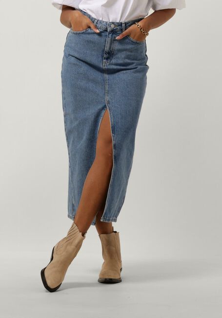 Blaue NOTRE-V Midirock DENIM MAXI SKIRT - large