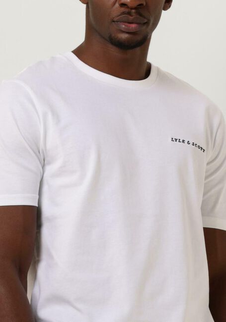 Weiße LYLE & SCOTT T-shirt EMBROIDERED T-SHIRT - large