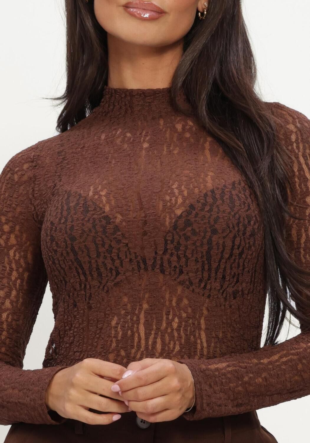 Braune YDENCE Top TOP ROBERTA - large