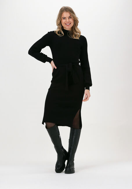 Schwarze MSCH COPENHAGEN Midikleid MALLORY LIKE LS DRESS - large