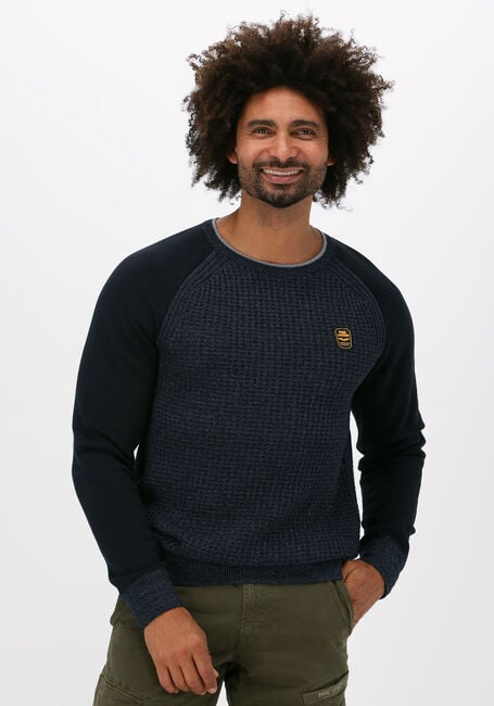 Blaue PME LEGEND Pullover R-NECK KNIT SWEAT COMBINATION - large