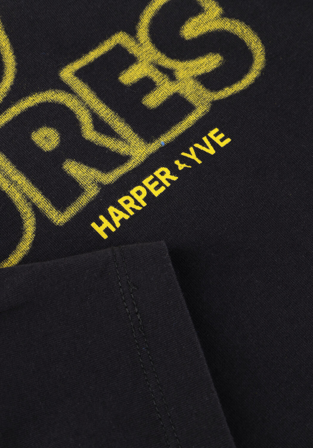 Schwarze HARPER & YVE T-shirt EMBRACE-SS - large