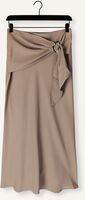 Taupe NEO NOIR Midirock KIT DULL SATEEN SKIRT Taupe NEO NOIR Midirock KIT DULL SATEEN SKIRT - medium