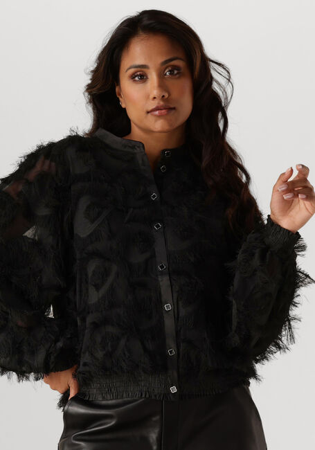 Schwarze SUMMUM Blusen BLOUSE FRINGE FLUFFY - large
