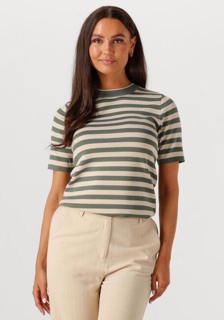 Sand OBJECT Pullover OBJESTER S/S NEW KNIT PULLOVER - large