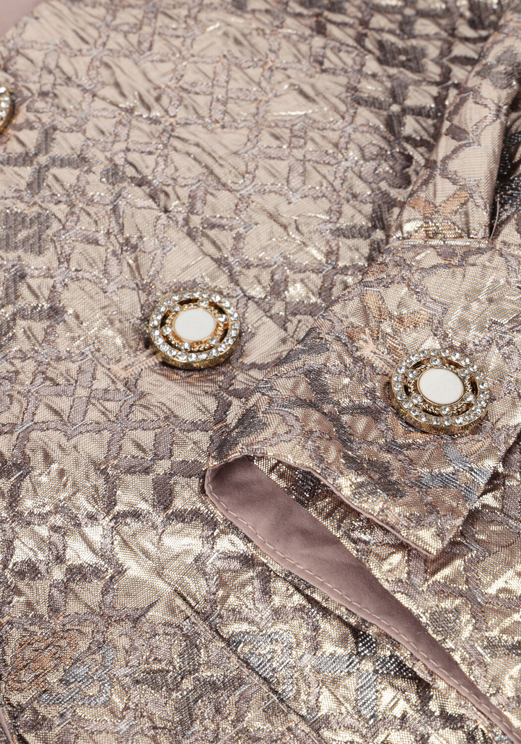 Beige SUMMUM Jack JACKET LUREX JACQUARD - large