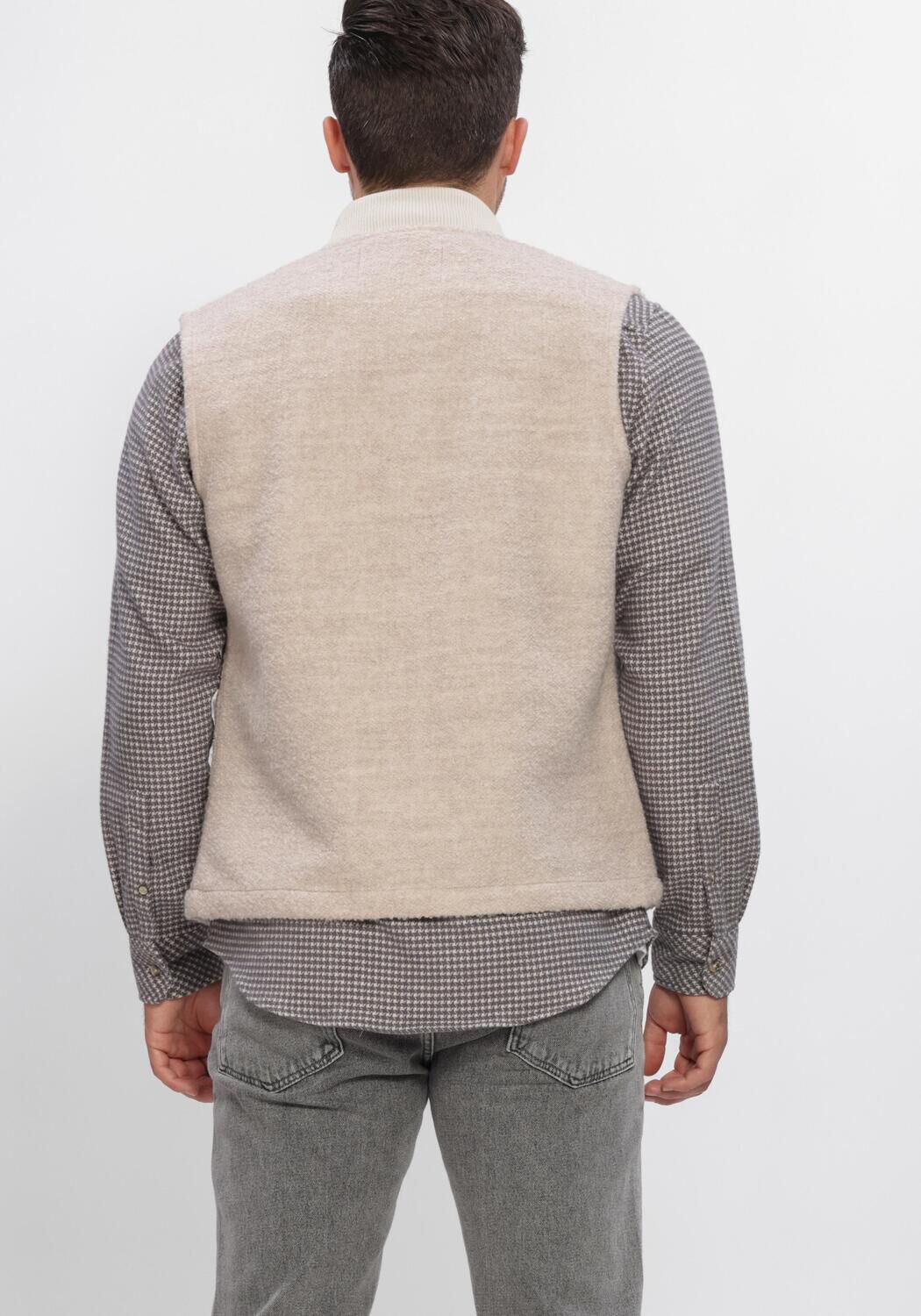 Beige DSTREZZED Bodywarmer DS_NILS TEDDY VEST - large