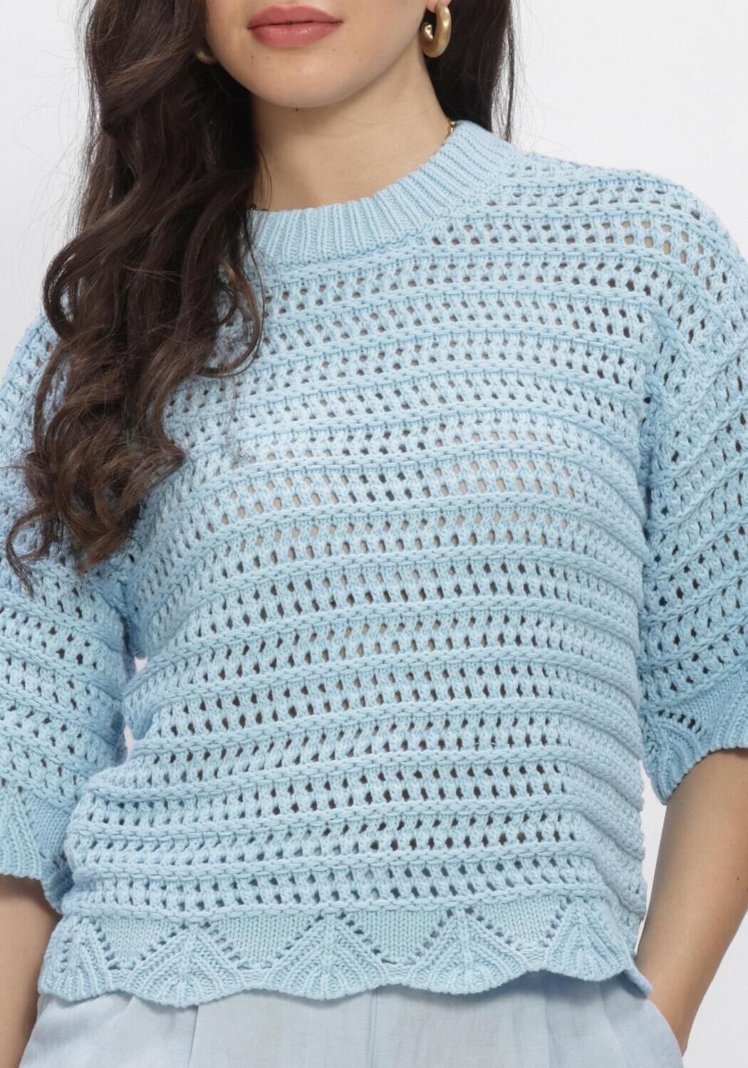 Blaue MSCH COPENHAGEN Tops & T-shirts MSCHTABITHA FAIRYN 2 4 PULLOVER - large