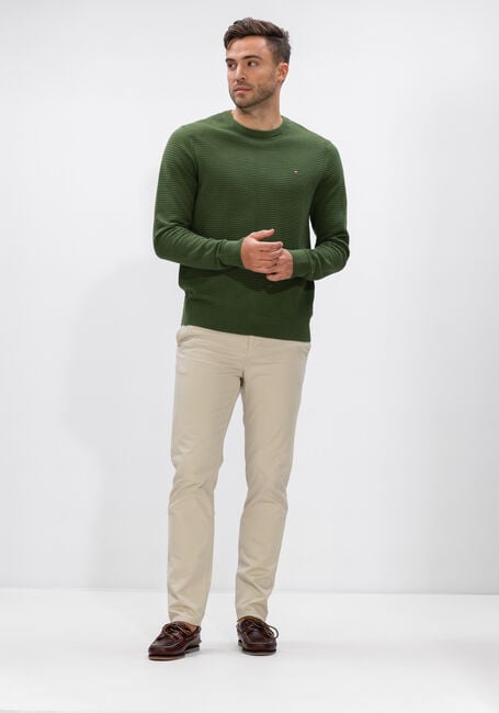 Olive TOMMY HILFIGER Pullover SEASONAL STRUCTURE CNECK - large