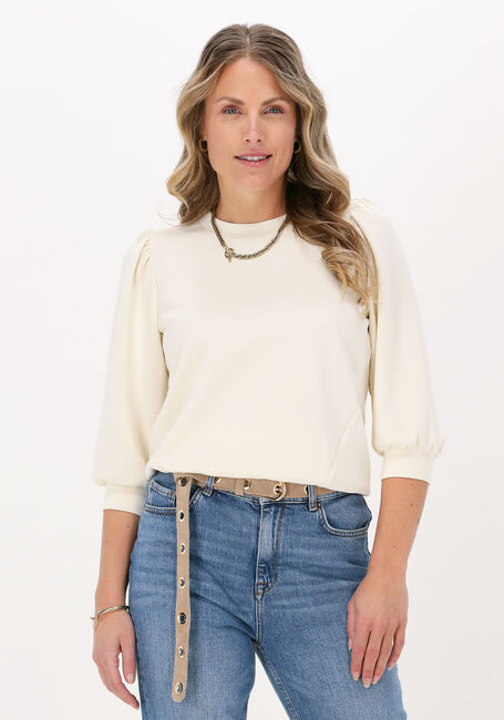 Ecru SELECTED FEMME Pullover SLFTENNY 3/4 SWEAT TOP - large