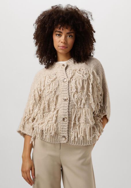 Weiße SUMMUM Strickjacke CARDIGAN 3/4 SLEEVE FRINGE KNIT - large