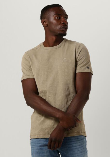 Olive CAST IRON T-shirt SHORT SLEEVE R-NECK COTTON SLUB - large
