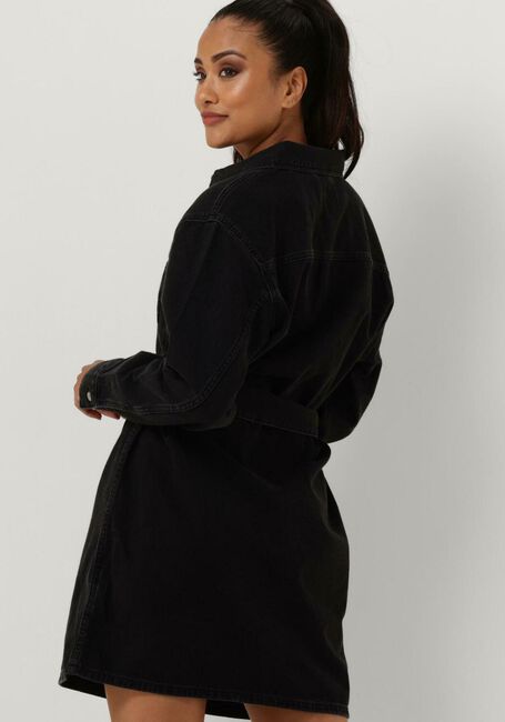 Schwarze CALVIN KLEIN Minikleid BELTED UTILITY DENIM SHIRT DRESS - large