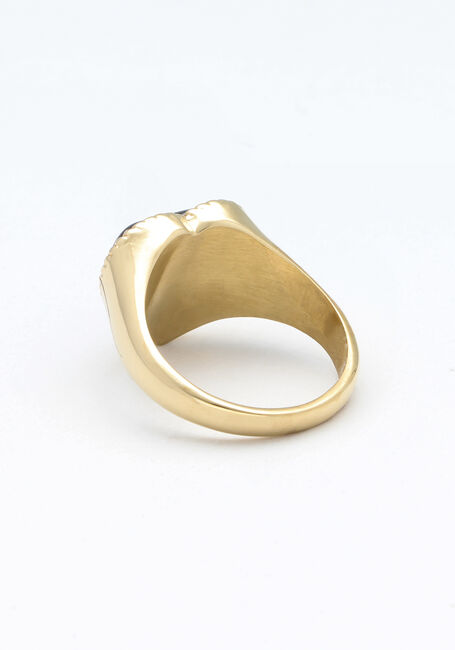Goldfarbig NOTRE-V Ring OMFW23-023 HEART STRASS - large