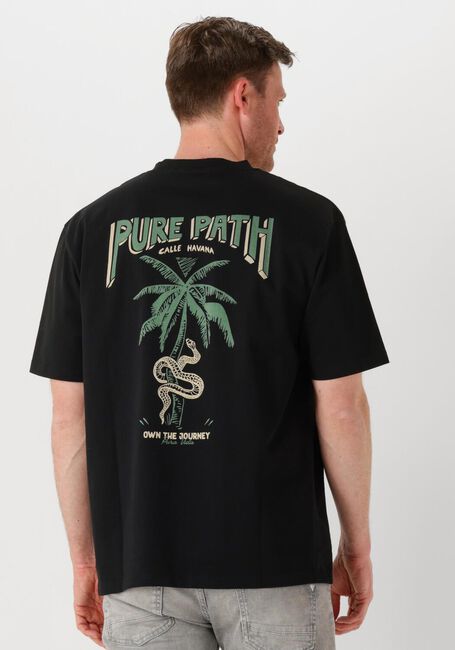 Schwarze PURE PATH T-shirt LOOSE FIT CREWNECK SS T-SHIRTS - large