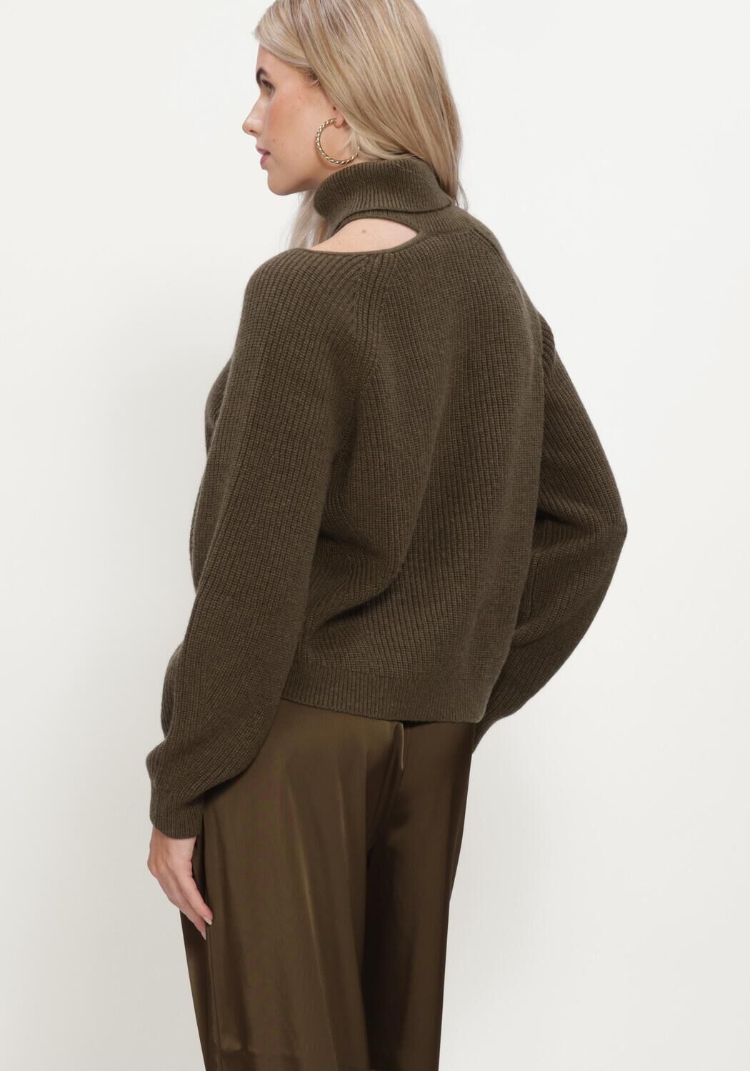 Dunkelgr&uuml;n DANTE6 Pullover MARENNA ASYMMETRICAL SWEATER - large