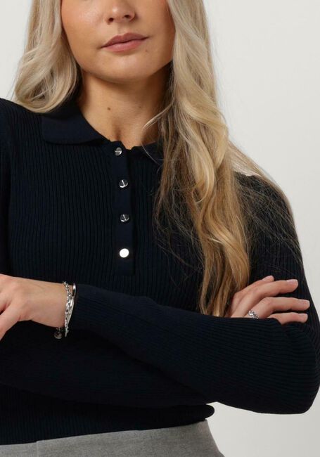 Dunkelblau VANILIA Pullover FITTED POLO LONGSLEEVE - large