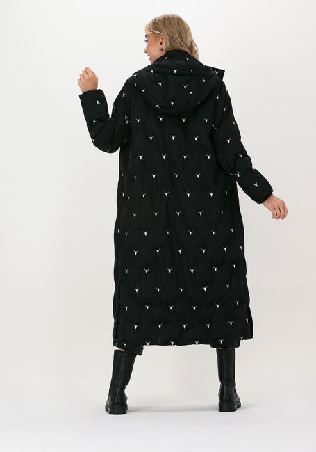 Schwarze ALIX THE LABEL Wattierte Jack EMBROIDERD PUFFER COAT - large