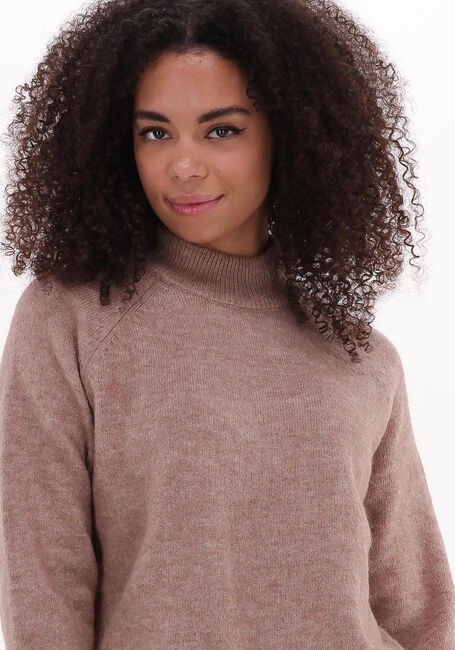 Camelfarbene SELECTED FEMME Pullover LULU LS KNIT HIGH NECK B - large