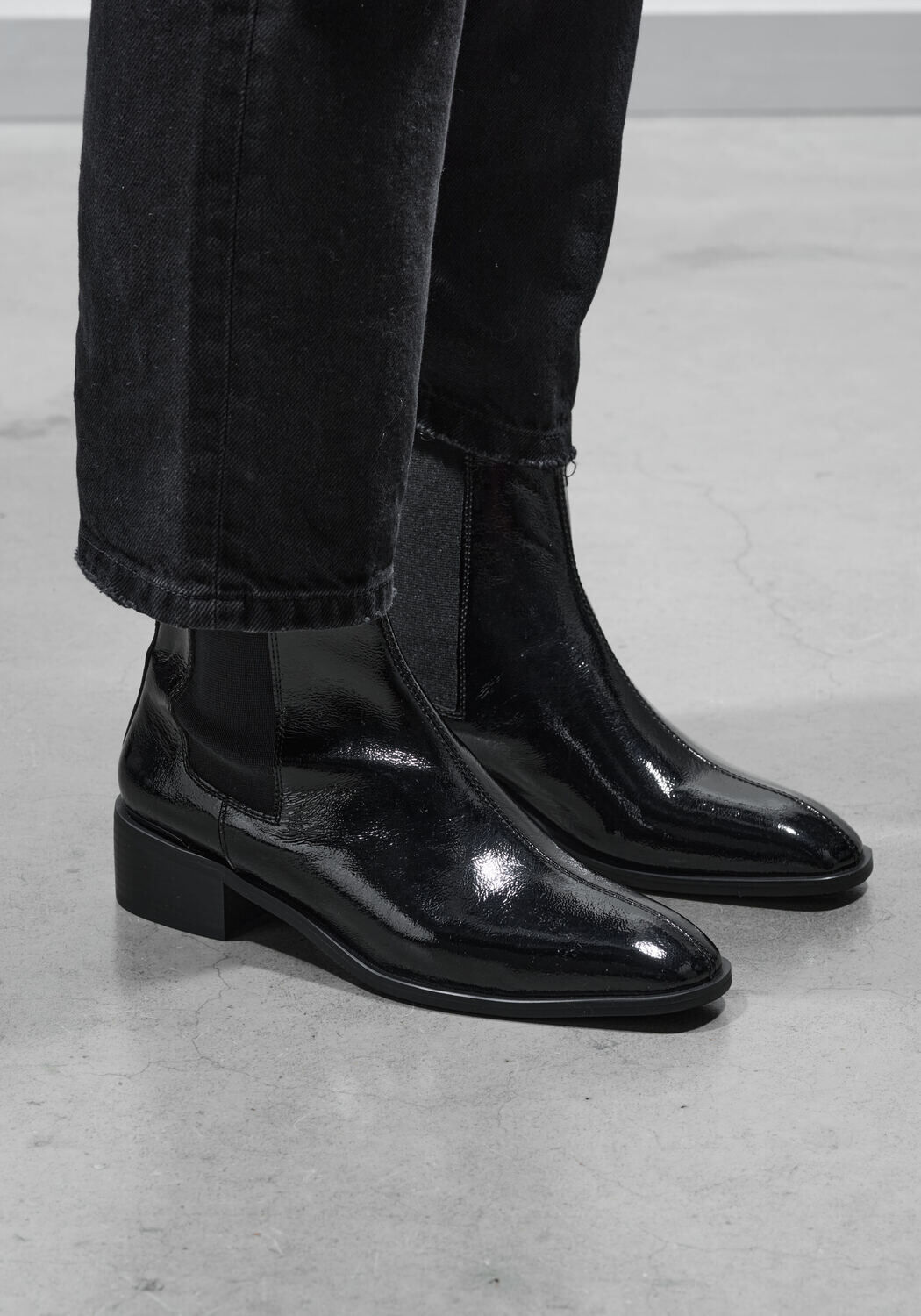 Schwarze STEFANO LAURAN Chelsea Boots BOTIN PLANO - medium