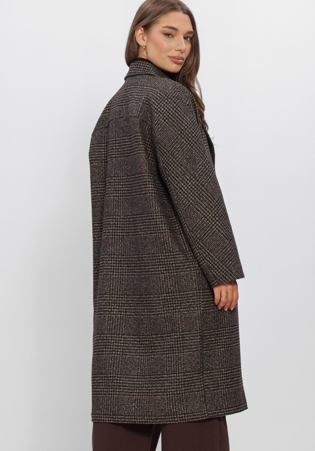Braune WITHBLACK M&auml;ntel WBLVISTA CHECKED COAT - large