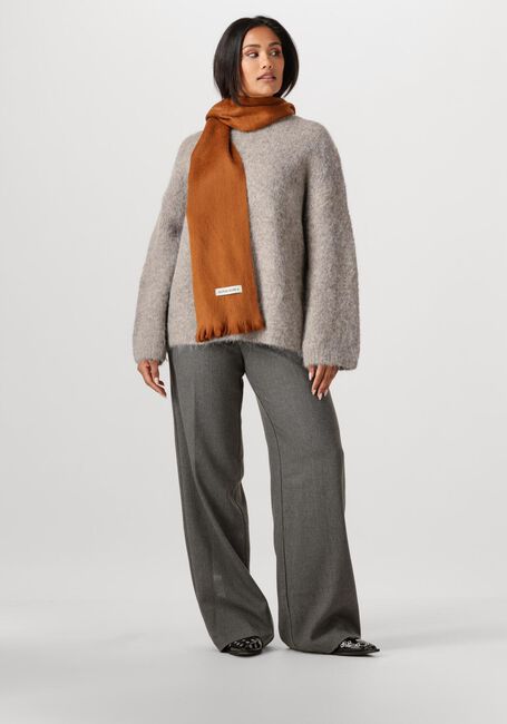 Camelfarbene ALPACA LOCA Schal SLIM SCARF - large