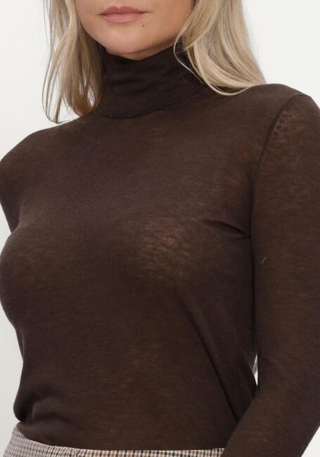 Braune SELECTED WOMEN Top SLWVENDY WOOL LS KNIT ROLL NECK - large