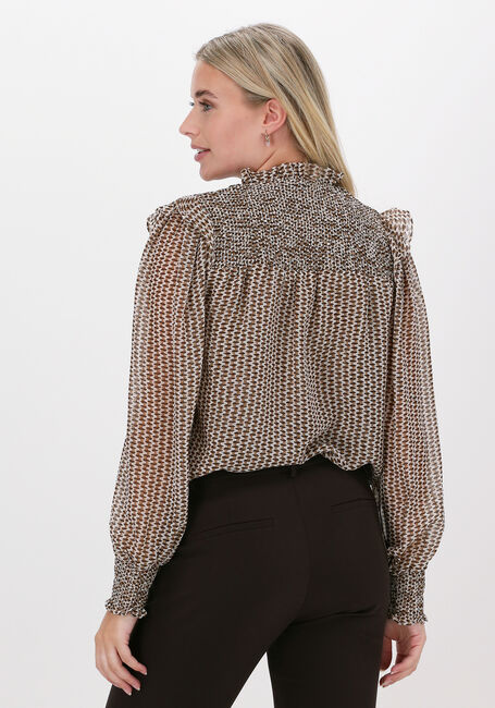 Camelfarbene NEO NOIR Blusen FILJA ABSTRACT BLOUSE - large