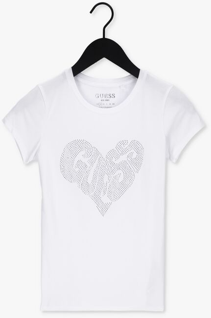 Weiße GUESS T-shirt SS GUESS HEART R3 - large