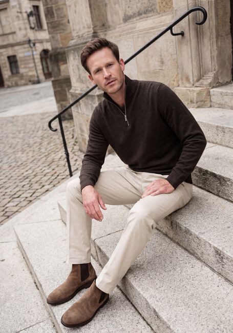 Braune PROFUOMO Pullover NEW WOOL BLEND - large